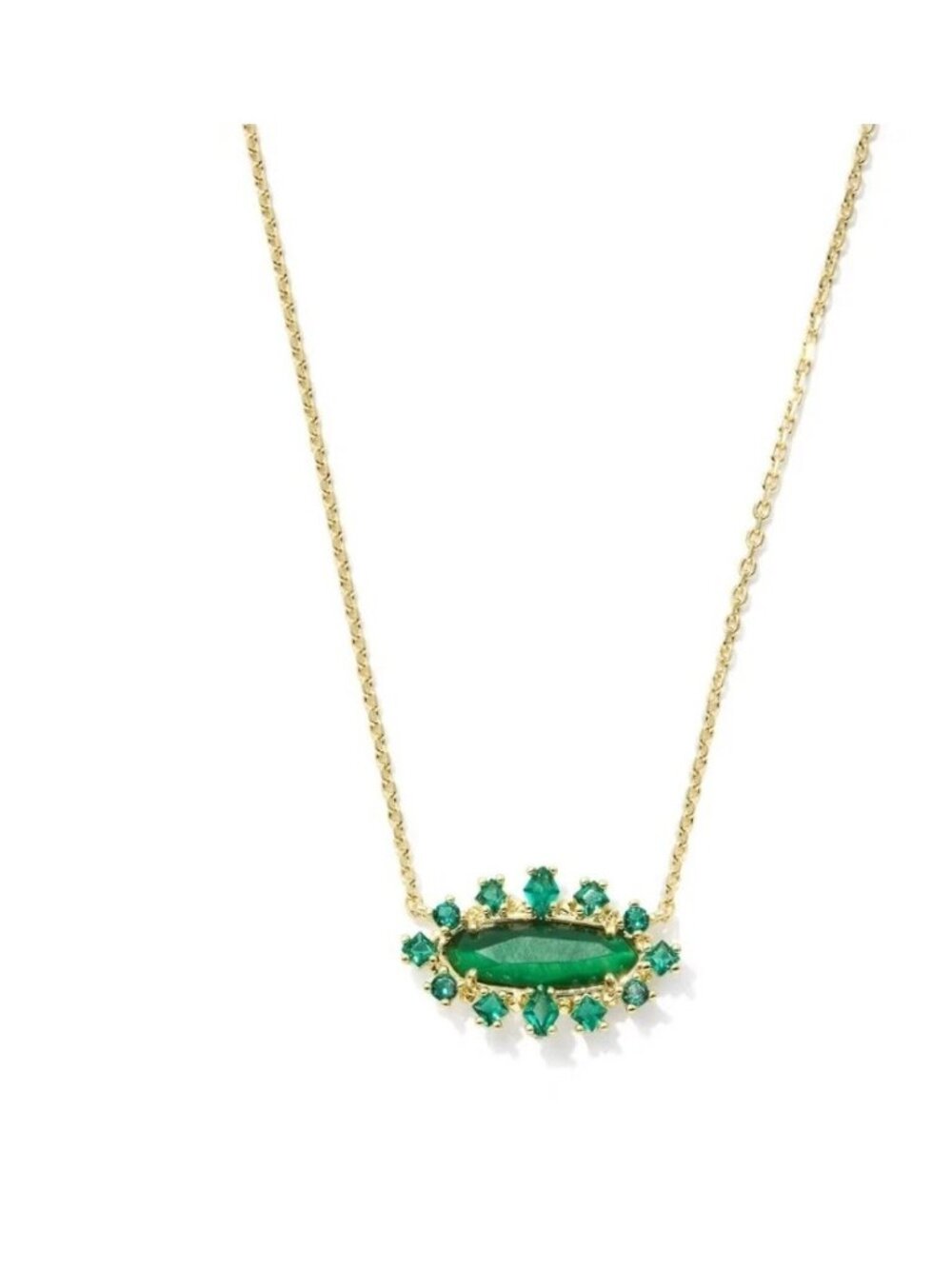 Kendra Scott Eva Crystal Framed Pendant Necklace - (J2)